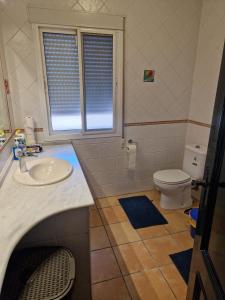 a bathroom with a sink and a toilet at Casa Anna Rancho Pancho in Alhaurín el Grande