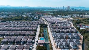 an aerial view of a row of apartment buildings at cozy one-bed Room suit in Venice Villa in Ban Huai Yai
