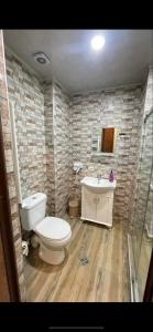 a bathroom with a toilet and a sink at New Gudauri Redco Loft 1 in Gudauri +16 photos