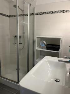 Koupelna v ubytování Ferienwohnung deluxe + 10 fotografií