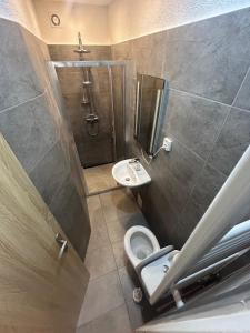 Koupelna v ubytování Apartmán v Karlových Varech pro 4 osoby