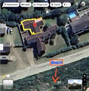Un mapa de un campo de batalla con una playa en él en Ocean Mooring Beach Apartment " no sea view, 50m from beach", en Port Alfred