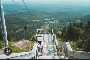 a gondola ride on the top of a mountain at Escape Mont Orford in Magog-Orford
