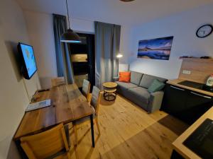 Televízia a/alebo spoločenská miestnosť v ubytovaní Benecko moderní apartmán A30 by AlkaTravel