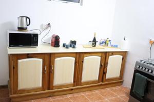 Cuisine ou kitchenette dans l'établissement Garden Suite