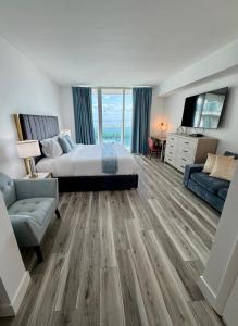 Voodi või voodid majutusasutuse Balcony Ocean View ! WiFi - Pool - Gym - Parking toas