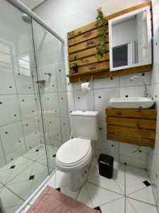 Koupelna v ubytování Recanto Elter