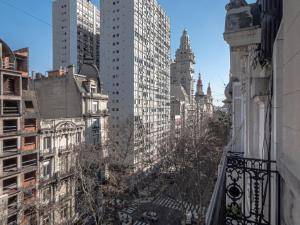 a view of a city with tall buildings at Hotel Marbella in Buenos Aires