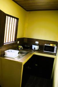 Η κουζίνα ή μικρή κουζίνα στο Cabaña-Nana's Place Beach House