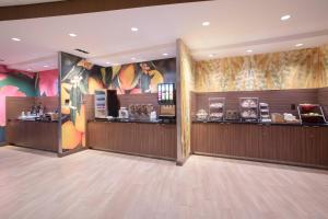 a hair salon with two counters in a room at Fairfield Inn & Suites by Marriott Burlington in Burlington