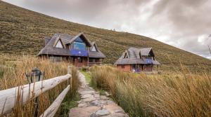 a house on the side of a hill at Chimborazo Lodge in Chimborazo