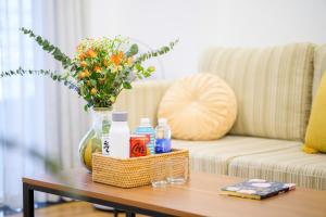 Χώρος καθιστικού στο Luxe Paradise Premium Hotel Nguyen Khac Hieu