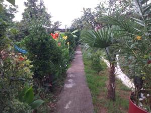 Un jardín fuera de Family Hotel Andria