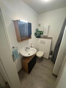 Koupelna v ubytování Moderne City Wohnung