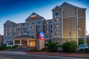 a rendering of the front of a hotel at Fairfield Inn and Suites by Marriott New Bedford in New Bedford
