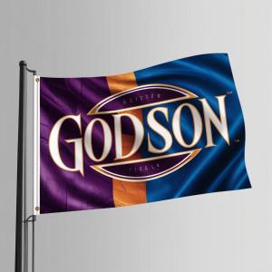 a flag with the word gosron on it at MASSOUDA - haifa in Haifa