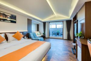 Letto o letti in una camera di 南浔浔溪之畔民宿