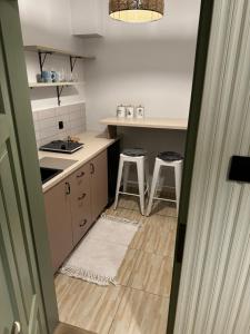Kuchyňa alebo kuchynka v ubytovaní Apartamenty na Galicówce