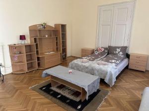 Posteľ alebo postele v izbe v ubytovaní Renáta great apartmant