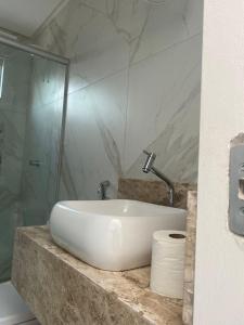 Koupelna v ubytování Casa de praia