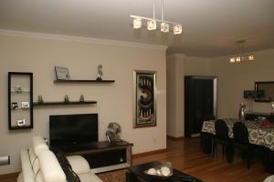 ein Wohnzimmer mit Sofa und Fernseher in der Unterkunft Apartamento Batista in Funchal