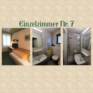 Koupelna v ubytování Pension Garni Appartement Ortner