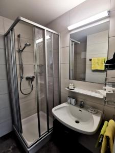 Koupelna v ubytování Pension Garni Appartement Ortner