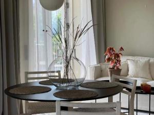 Χώρος καθιστικού στο Suite with sea view in Sölvesborg