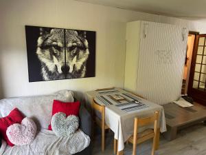 Posezení v ubytování Grand studio Combloux - Vue Mont Blanc