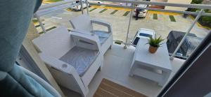 una vista aerea su un balcone su una barca di P, C, Tropical Dream,1 Hab,1 Baño, Balcon, Piscina, WiFi Alta Velocidad Gratis a Punta Cana