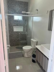 Koupelna v ubytování Casa na praia de Zimbros