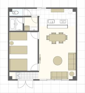 Půdorys ubytování 河口湖 stay ZURA + 50 fotografií