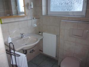 Koupelna v ubytování Hotel Fährhaus + 27 fotografií