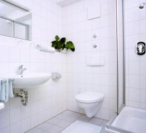 A bathroom at Hotel Gasthof Traube