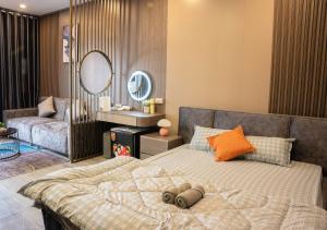 Postel nebo postele na pokoji v ubytování Spring Home Hà Nội + 31 fotografií
