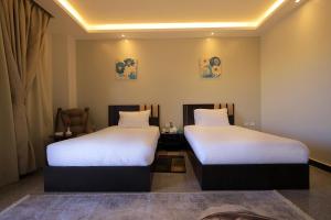 Postel nebo postele na pokoji v ubytování Blue Lotus Nile Suites Hotel Aswan