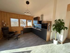 Kuchyň nebo kuchyňský kout v ubytování Panorama-Apartment Ennstalblick