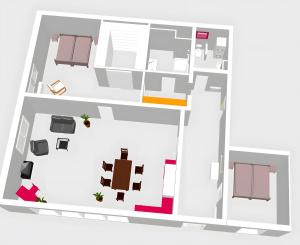 Půdorys ubytování Ferienwohnung Ricke
