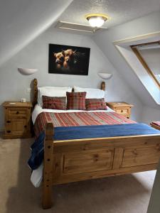 Postel nebo postele na pokoji v ubytování Traditional 2 bed croft