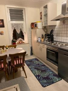 Kuchyň nebo kuchyňský kout v ubytování Ferienwohnung An der Lutter