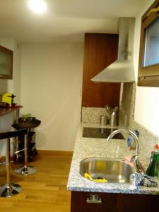 a kitchen with a sink and a counter top at Apartamento en Panticosa in Panticosa