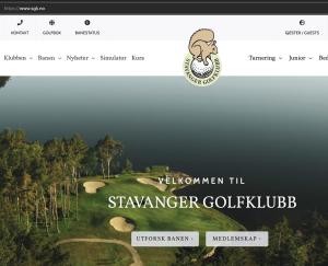 a screenshot of the skevenver golf club website at Preikestolen Panorama - Seaside Apartments in Strand