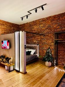 TV a/nebo společenská místnost v ubytování Art Design Apartment