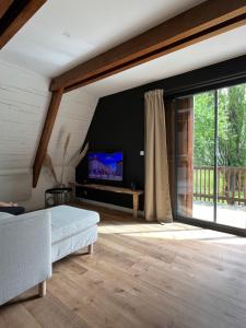 TV a/nebo společenská místnost v ubytování Le ChAlet N5