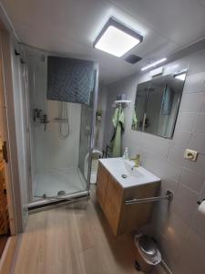 Koupelna v ubytování Le Grand Cerf gîte citadin + 37 fotografií
