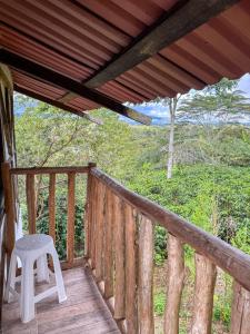 Balkón nebo terasa v ubytování Hostal Pachamama