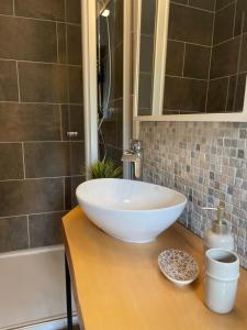 Ένα μπάνιο στο Ferienwohnung „Hygge“ in Liebenburg