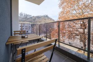Balkón nebo terasa v ubytování Heart of Plovdiv Studio Apartment Free Parking