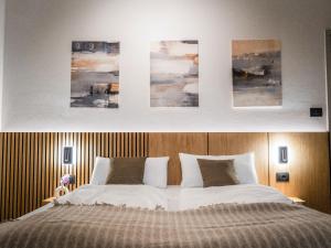 Posteľ alebo postele v izbe v ubytovaní Bergblick Apartment in Zentrumsnähe mit Garage
