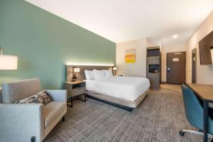 a large hotel room with a bed and a couch at Comfort Inn & Suites Nashville Bellevue in Bellevue +22 photos